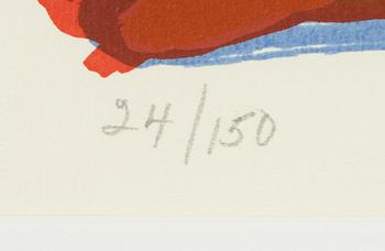 Herbert Gentry, färglitografi, signerad och numrerad 24/150.
