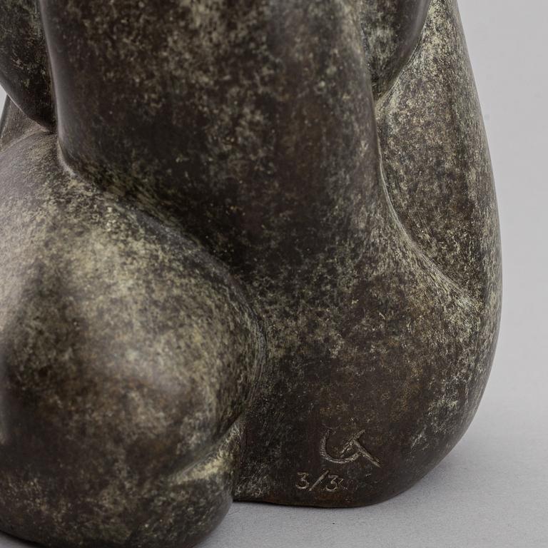 Unknown artist 20th Century. Sculpture.  Bronze. Signed with monogram CT. Ed 3/3.