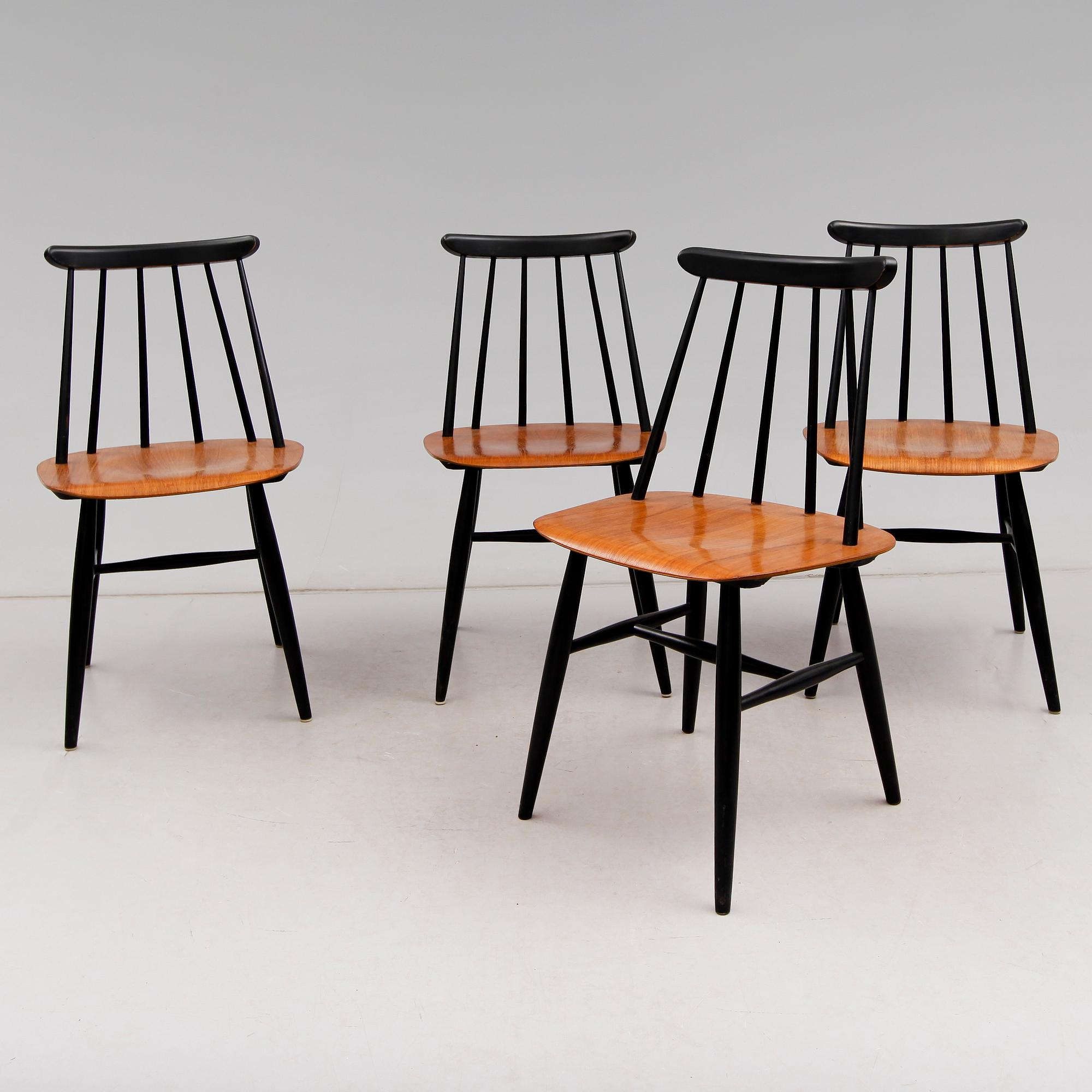 STOLAR, 4 st, Fanett, Ilmari Tapiovaara, Edsbyverken, 1950-tal.
