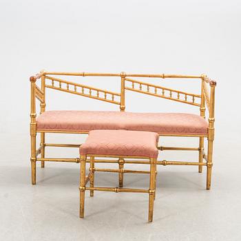Sofa and tabouret circa 1900.
