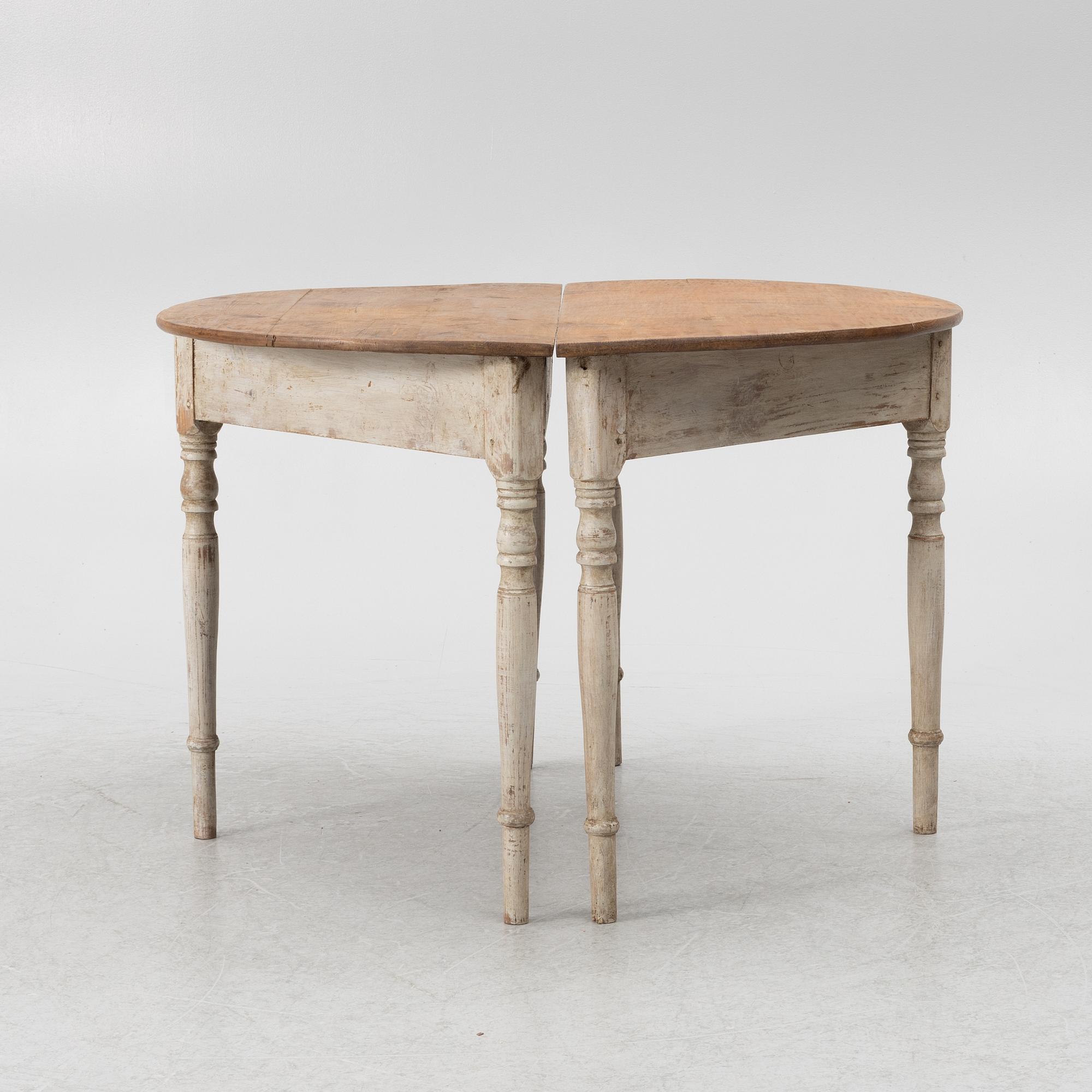 Väggbord, ett par, 1800-talets mitt.