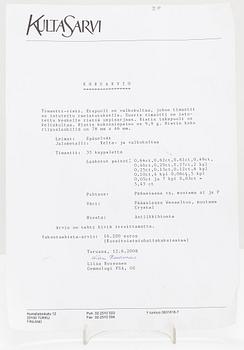 An 18K gold cross pendant with old-cut diamonds ca. 5.43 ct in total. With certificate.