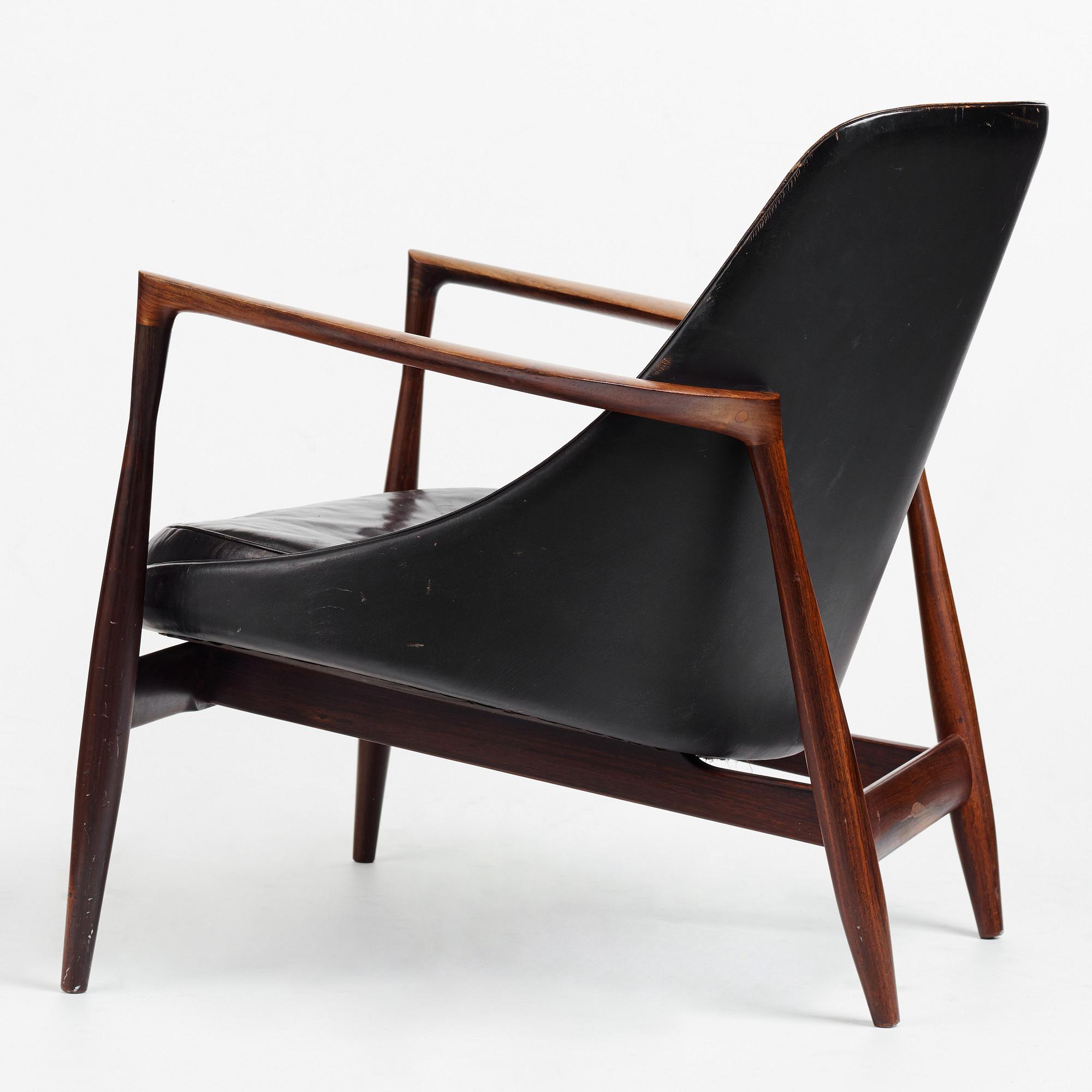 Ib Kofod-Larsen, a palisander "Elisabeth", easy chair, model "U 65", Christensen & Larsen, Copenhagen, Denmark, 1950-60's.