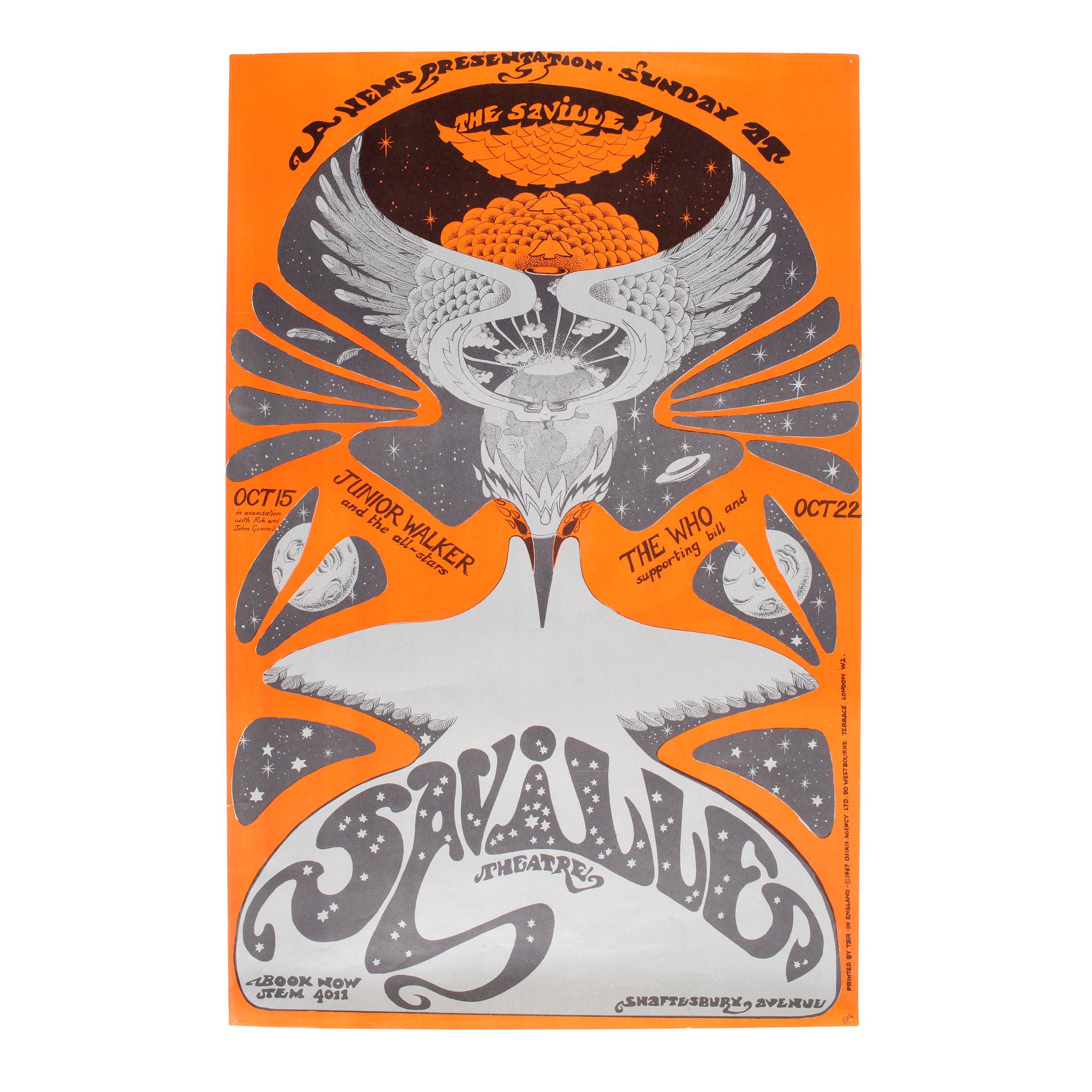 KONSERTAFFISCH, offset, "The Who and supporting bill", 1967.