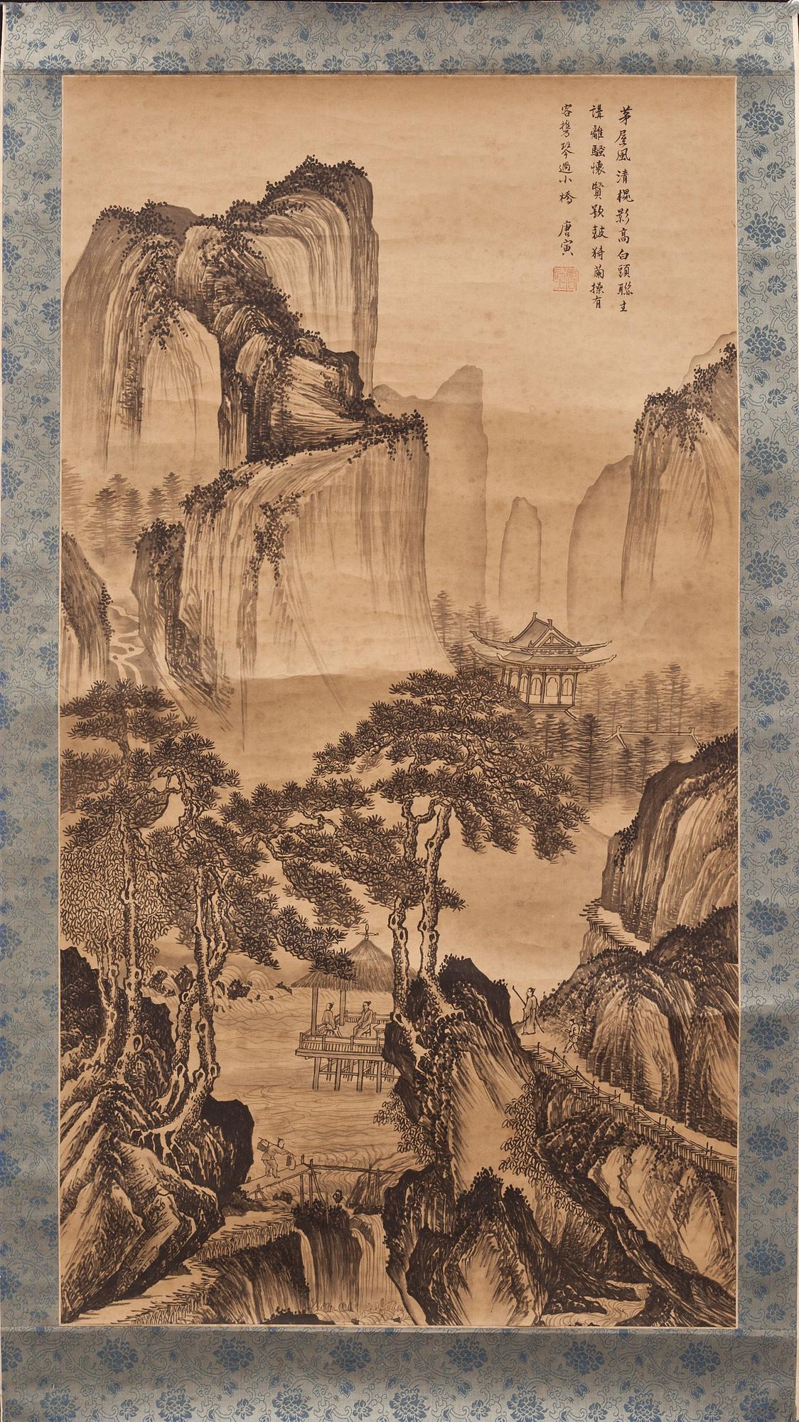 OKÄND KONSTNÄR, tusch på siden. 1900-tal.