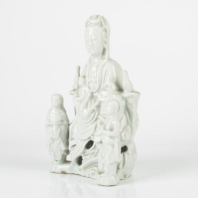 A blanc de chine figure, Qing dynasty, 19th century.