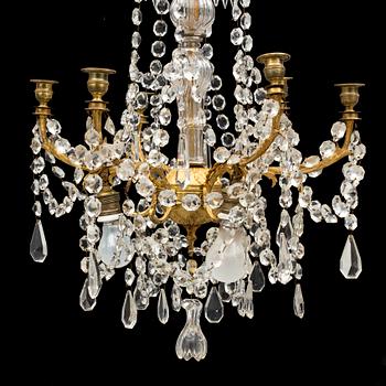 A 19th century Oscarian chandelier.
