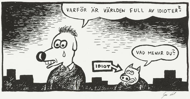 Gunnar Lundkvist, pigmentprint, signerad.