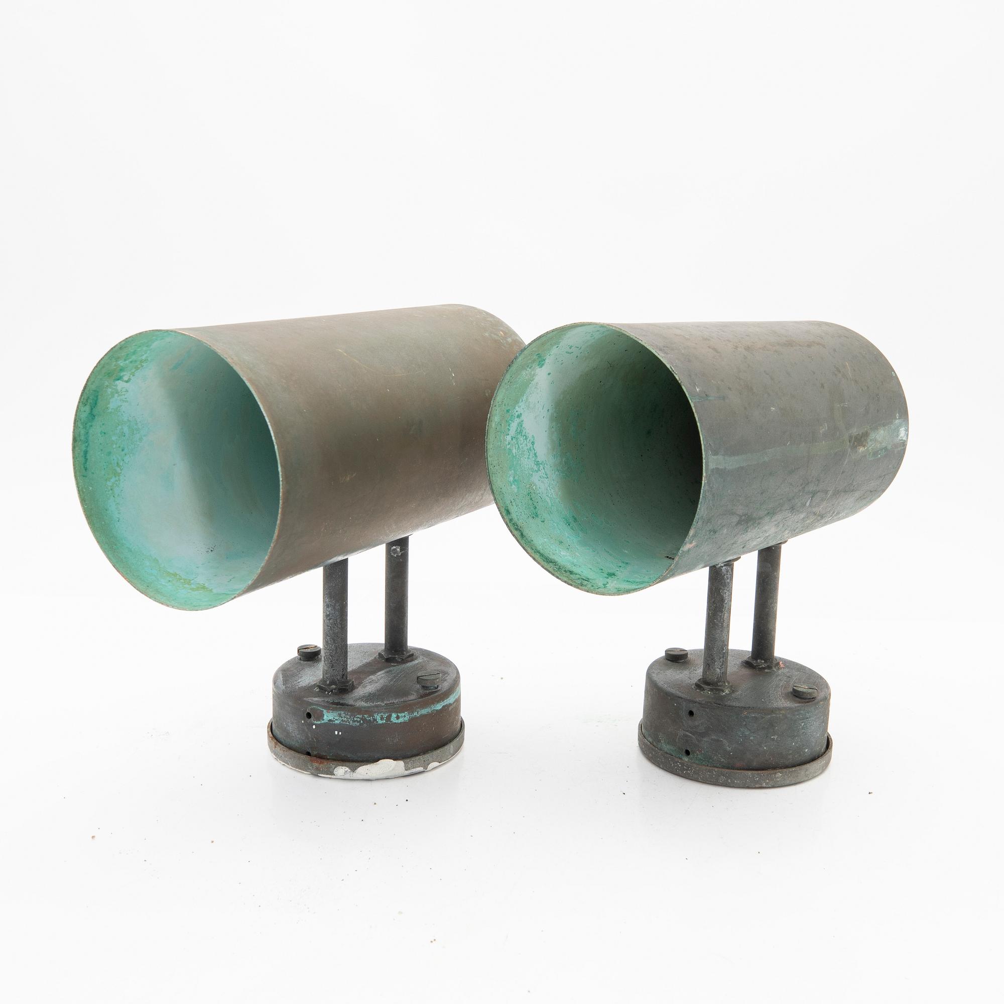 Hans-Agne Jakobsson, wall lamps, a pair, "C627", Markaryd, 1950s.