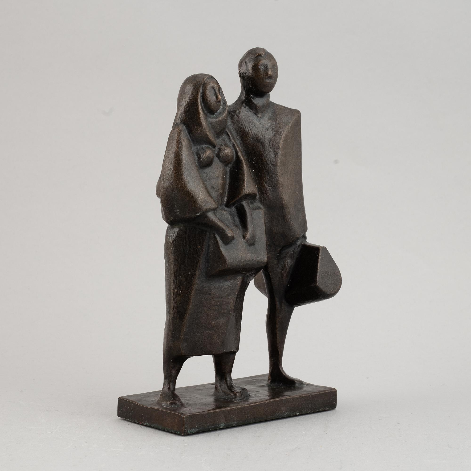 Eric Elfwén, a bronze skulpture, signed EE.