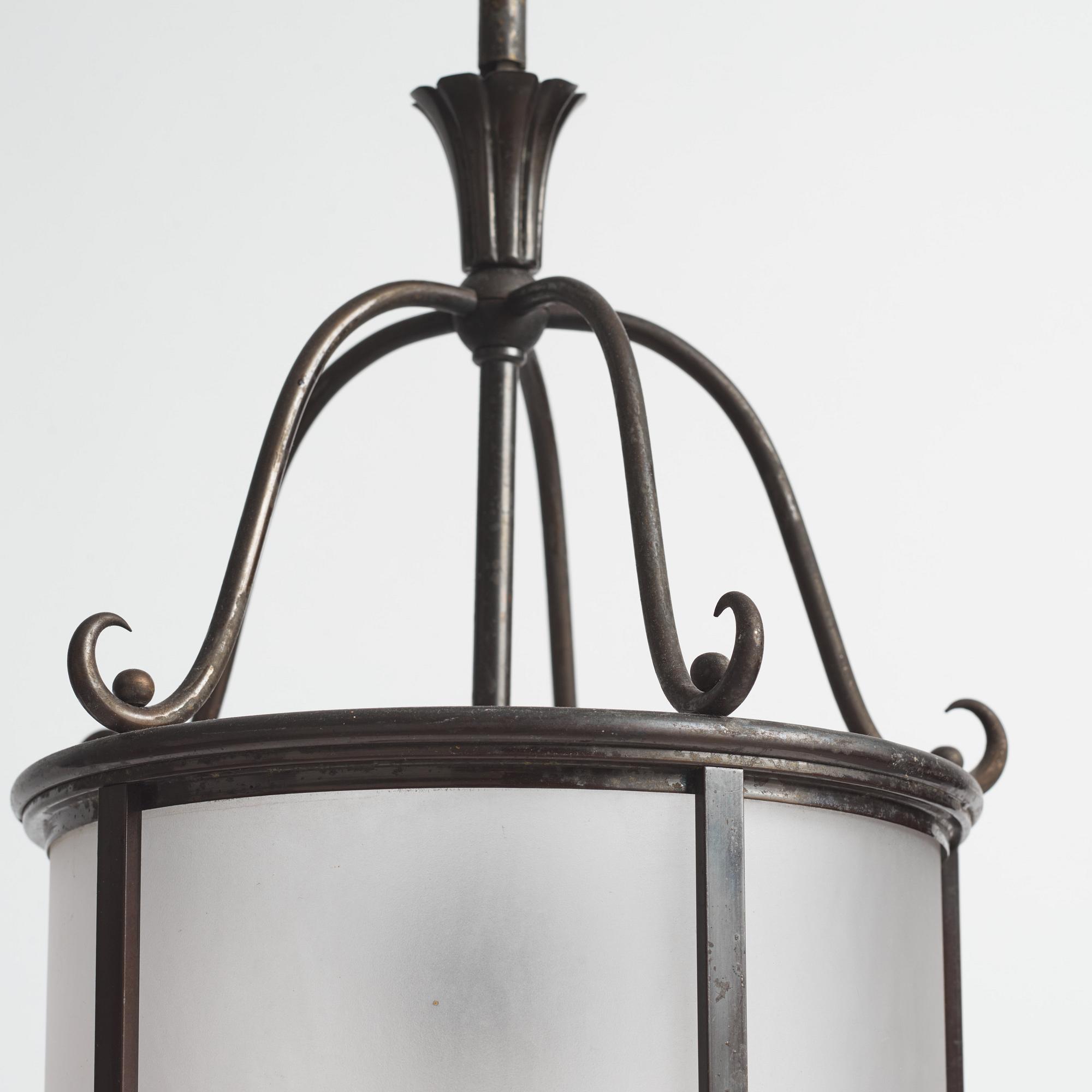 Harald Notini, a pair of ceiling lamps model "6051", Arvid Böhlmarks Lampfabrik, Stockholm, 1920s-30s.