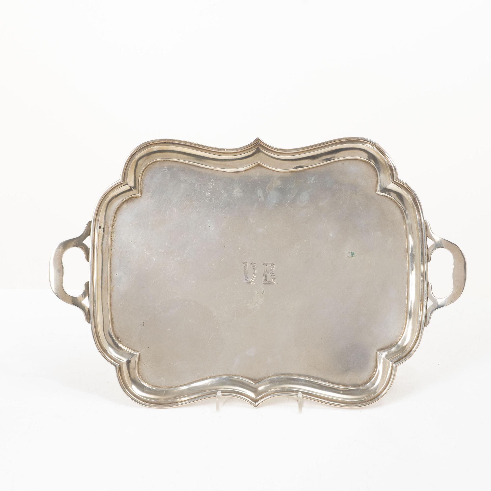 A Finnish silver tray, mark of Karl Alfred Lind, Helsinki, 1920.