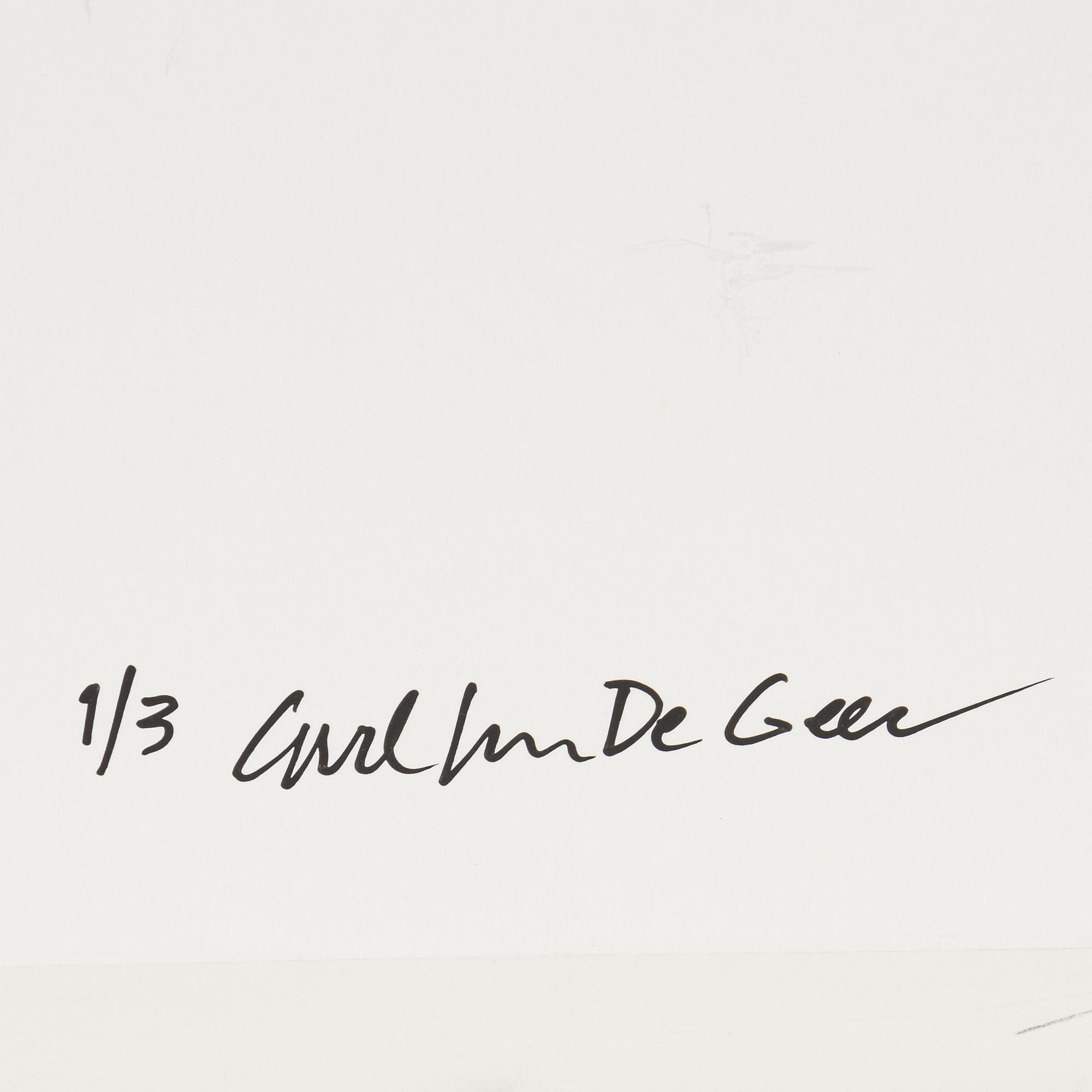 Carl Johan De Geer, fotografi, signerat 1/3 a tergo.