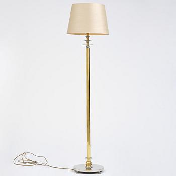 Nils Fougstedt, & Anna Petrus, a pewter and brass floor lamp model A 763, Firma Svenskt Tenn, Stockholm, 1930.