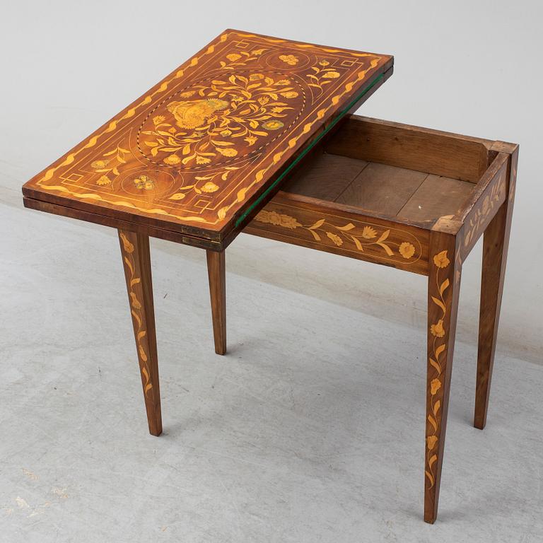 An English or Dutch games table from the 19th century.