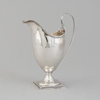 A London silver creamer dated 1795, possibly by Abraham Taylor.