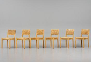 Aino Aalto, stolar, sex stycken, modell "615", Artek, Finland, 1900-talets andra hälft.