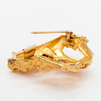 Björn Weckström, a 14K gold brooch 'Dinosaur'. Lapponia 1970.