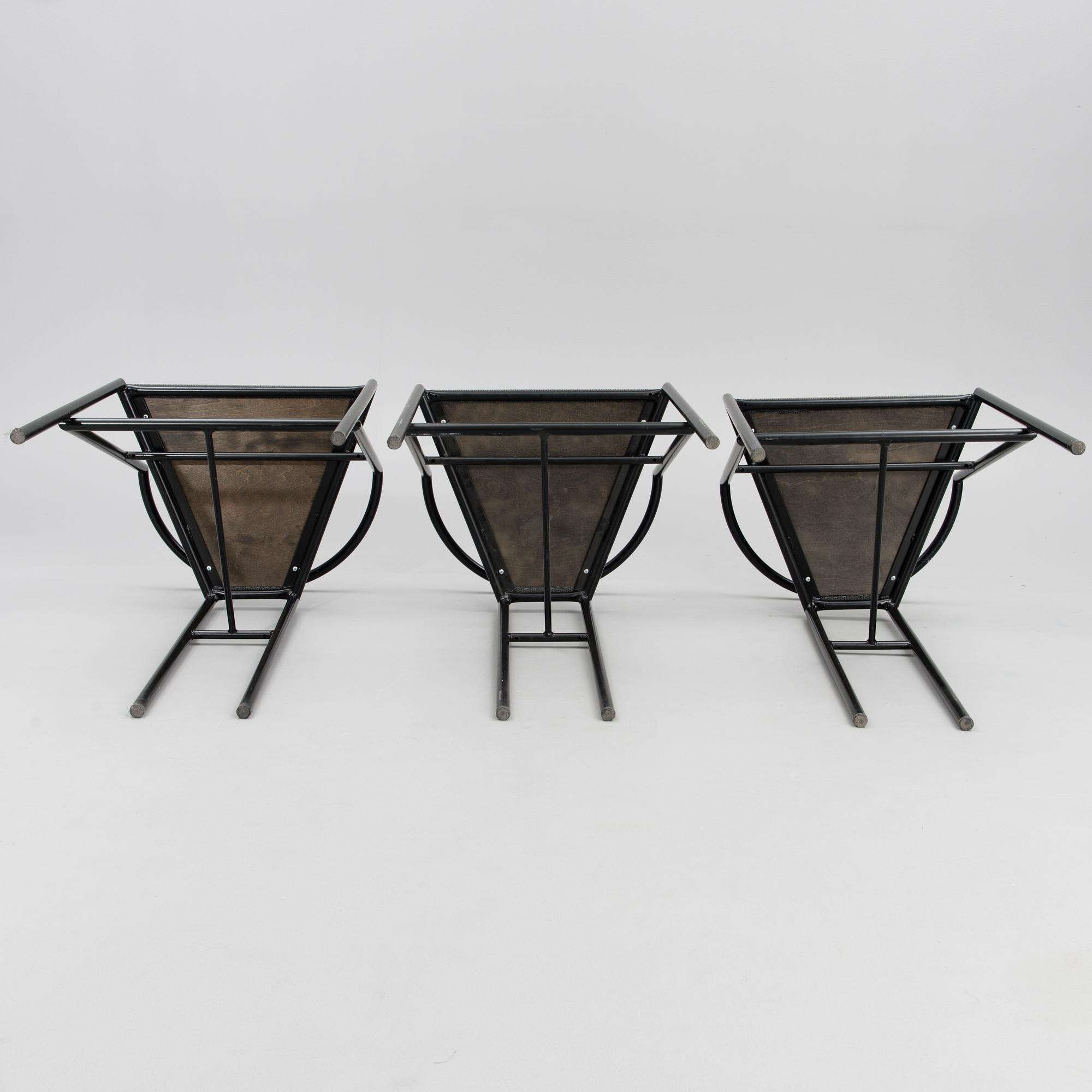 JOUKO JÄRVISALO, barstolar, 3 st, "Soda", Inno Interior. 1988.