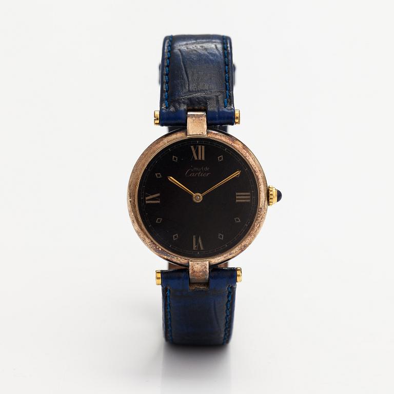 must de Cartier, Vermeil, wristwatch, 30 mm.