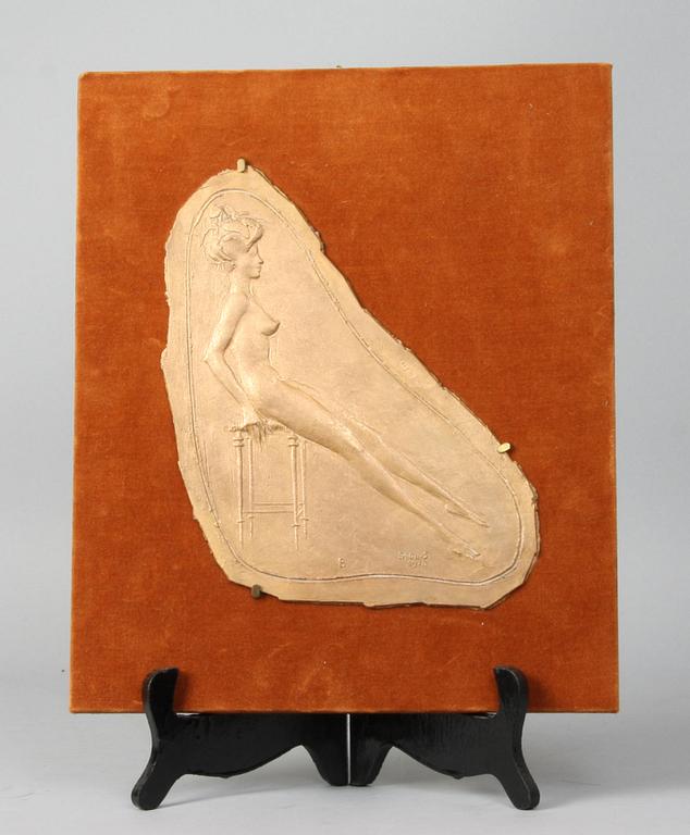 PIERO BROLIS, relief samt teckning, sign. samt dat. bl.a. 1970.