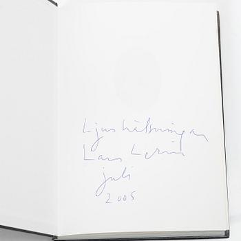 Lars Lerin, a collection of 76 books, of which four with signature and dedication from the author.