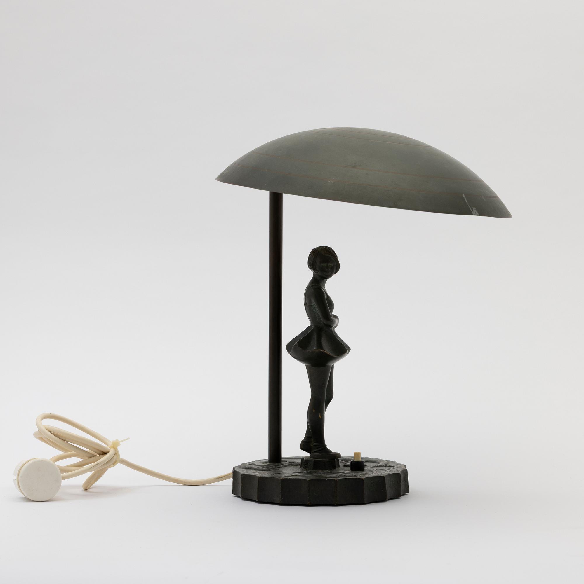 Table lamp, Malmö Metal Goods Factory, Art Deco, 1930s.