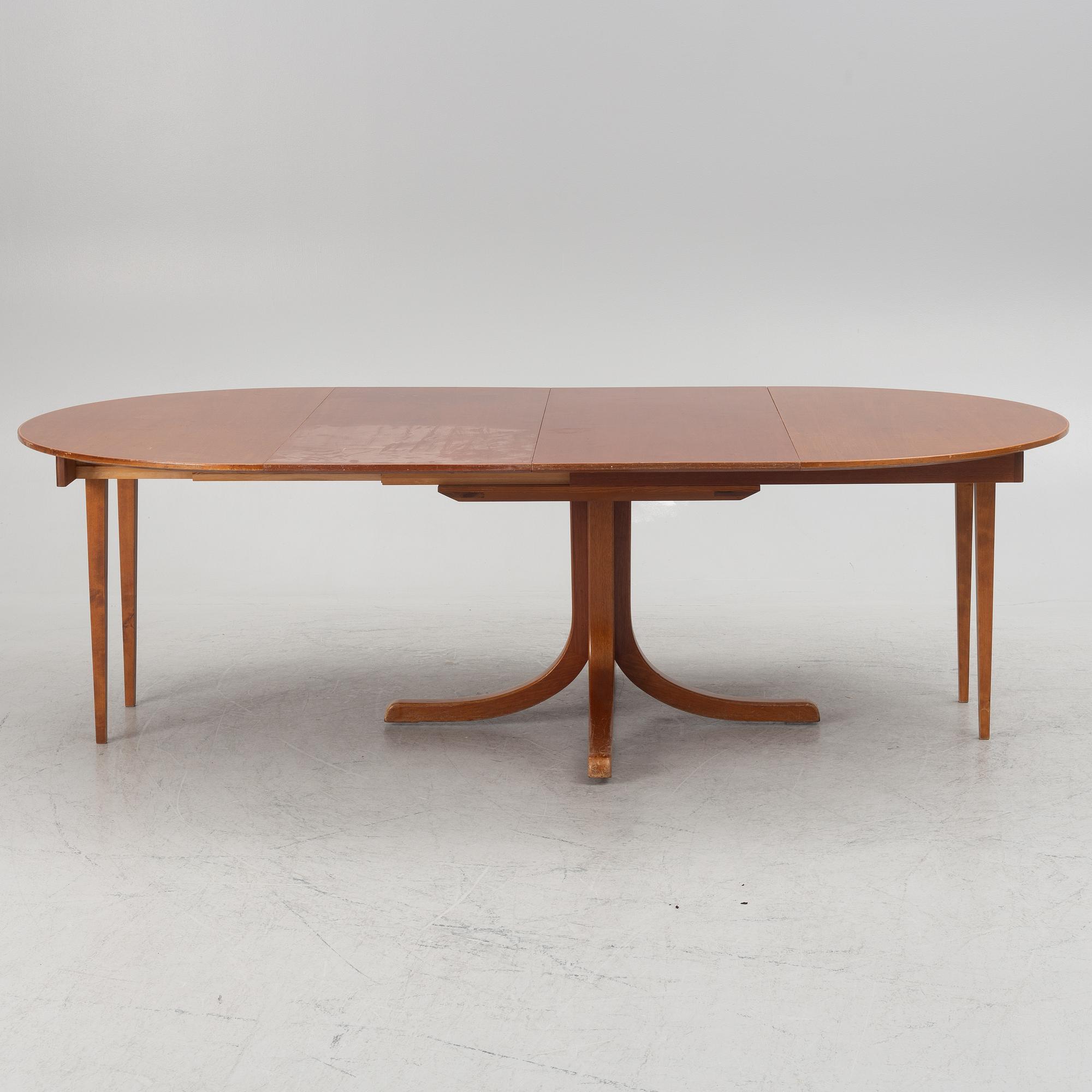 Josef Frank, a model 771 dining table, Firma Svenskt Tenn, Sweden, before 1985.
