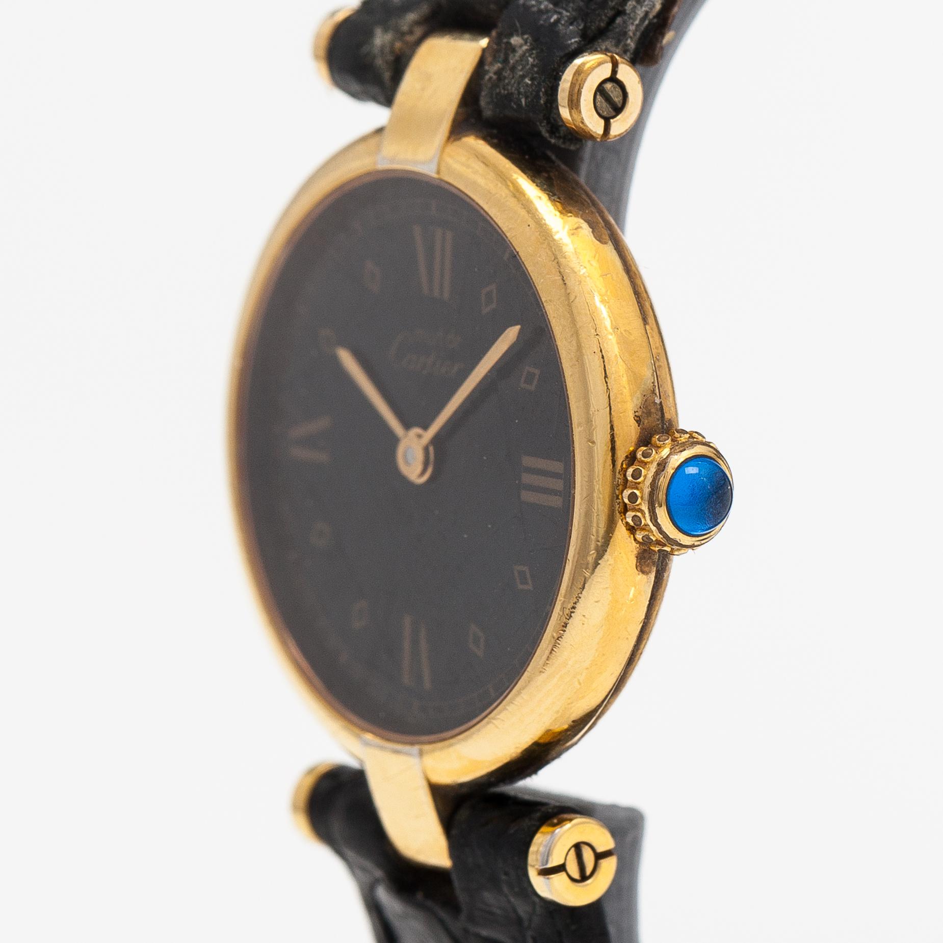 Cartier, Vermeil, wristwatch, 24 mm.