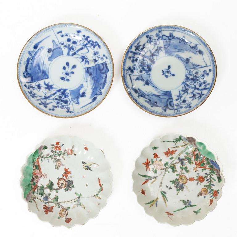 Five cups and four dishes, Qing dynasty, Kangxi (1662-1722).