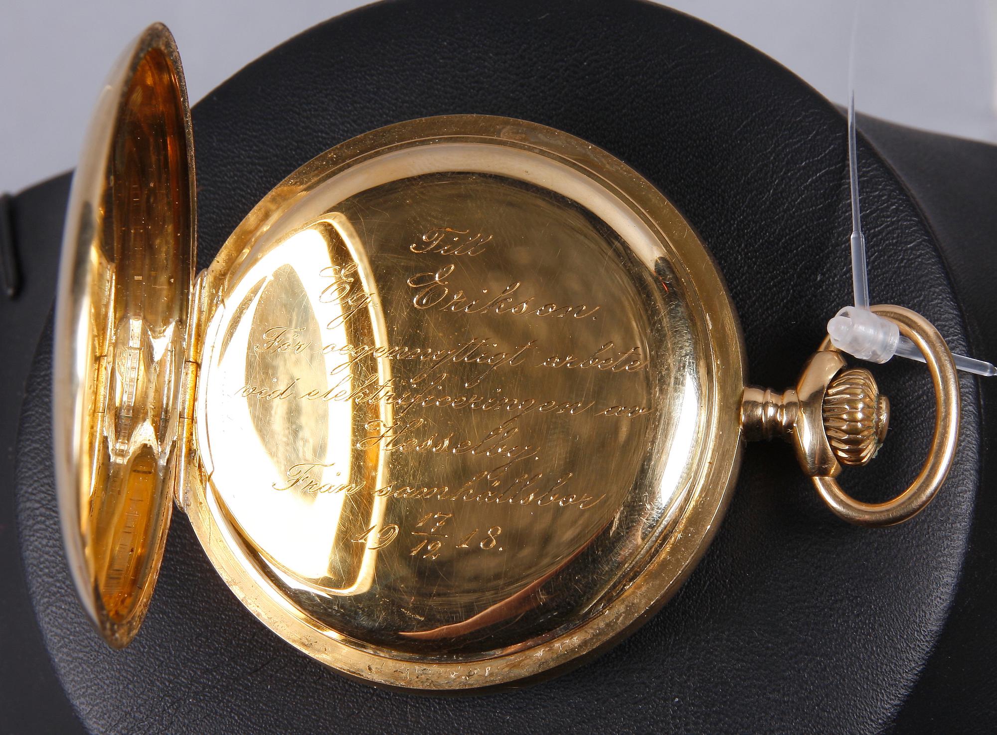 FICKUR, guld 18K, Alex Hüning, Geneve, tidigt 1900-tal.