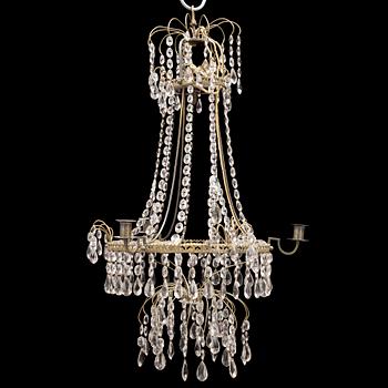 a gustavian style chandelier,