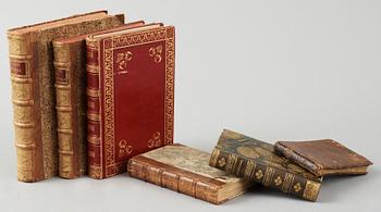 PARTI HANDSKRIFTER, 6 vol, bla "Receptbok", 1700-1800-tal.