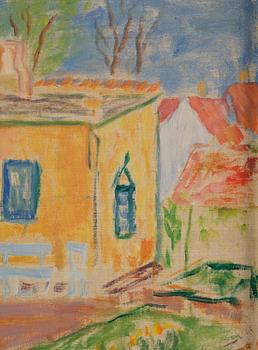 Ivan Ivarson, Yellow house in summer landscape.