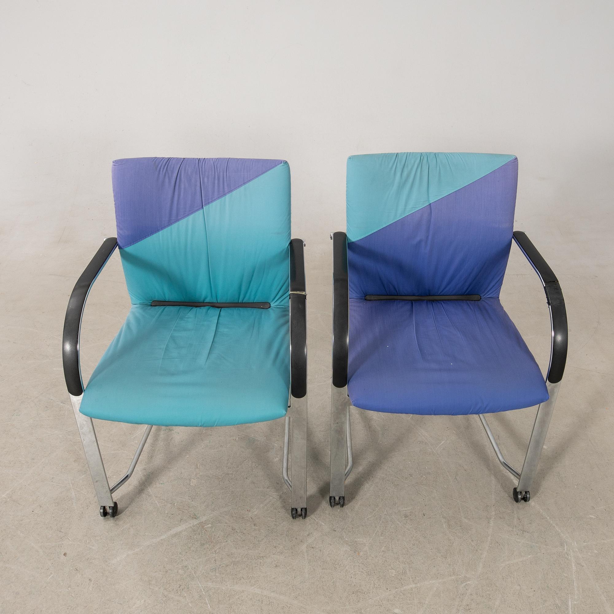 Burkhardt Vogtherr armchairs 8 pcs "Independence" for Fritz Hansen 1990s.