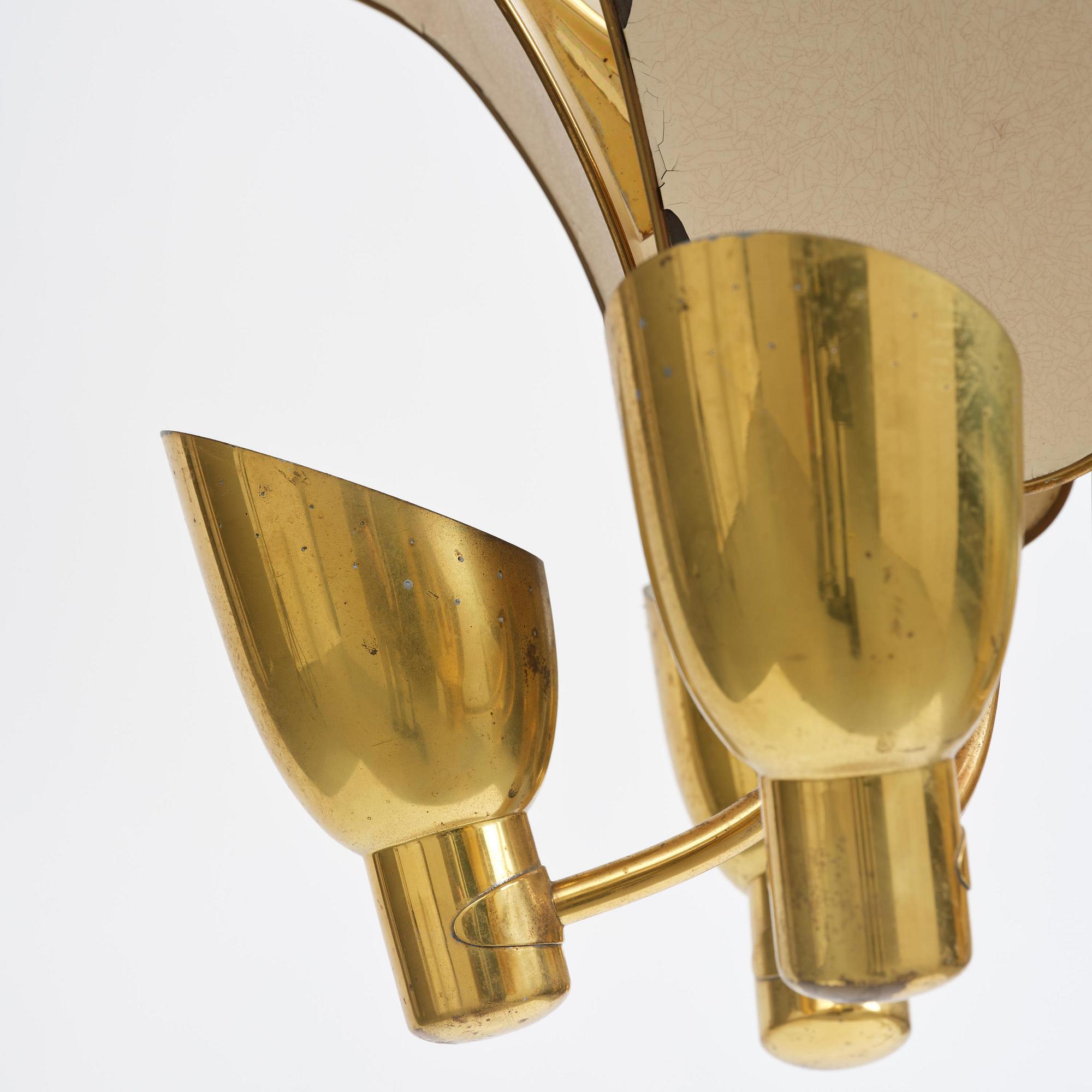 Carl-Axel Acking, a rare ceiling lamp model 982, Bröderna Malmströms Metallvarufabrik, Malmö, 1950s.