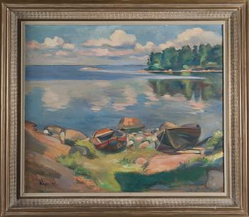 LASSE WAGER, olja på duk, signerad och daterad 45.