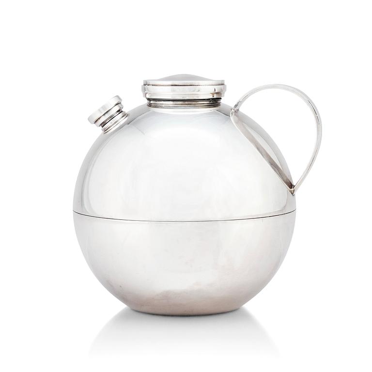 Sylvia Stave, an alpacca coctailshaker, C.G Hallberg, Stockholm, 1930s. Designed in 1934.