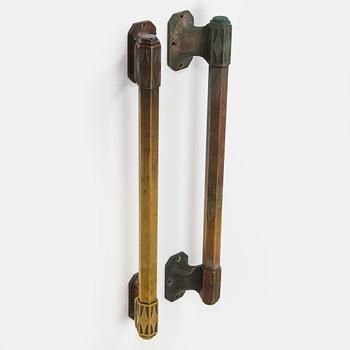 Door handles, 2 pcs, exterior and interior handles, 1920s.