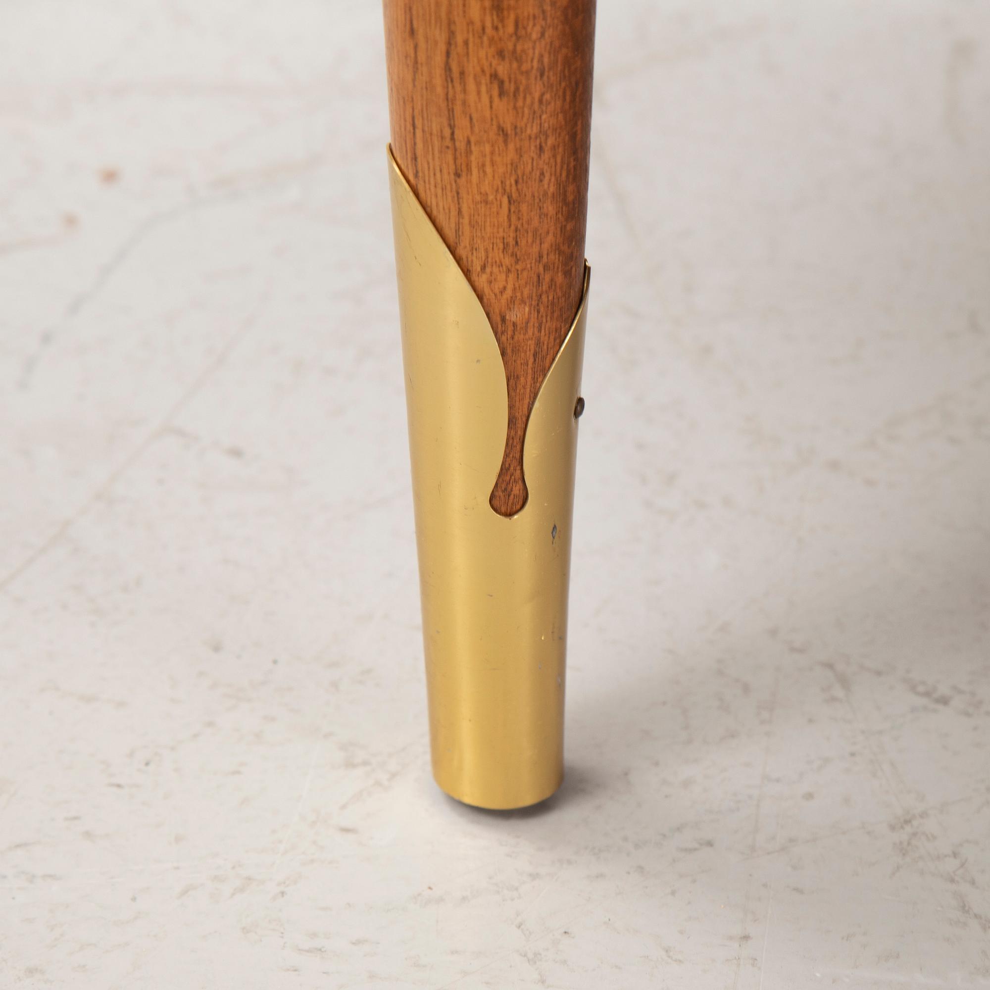 An oak and walnut occasional table from Altavista Lane, 1950's/60's.