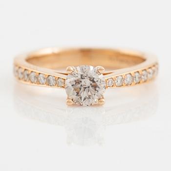 Brilliant cut diamond ring.