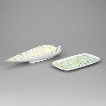 FAT, 2 st, fajans, Stig Lindberg, Gustavsberg Studio.