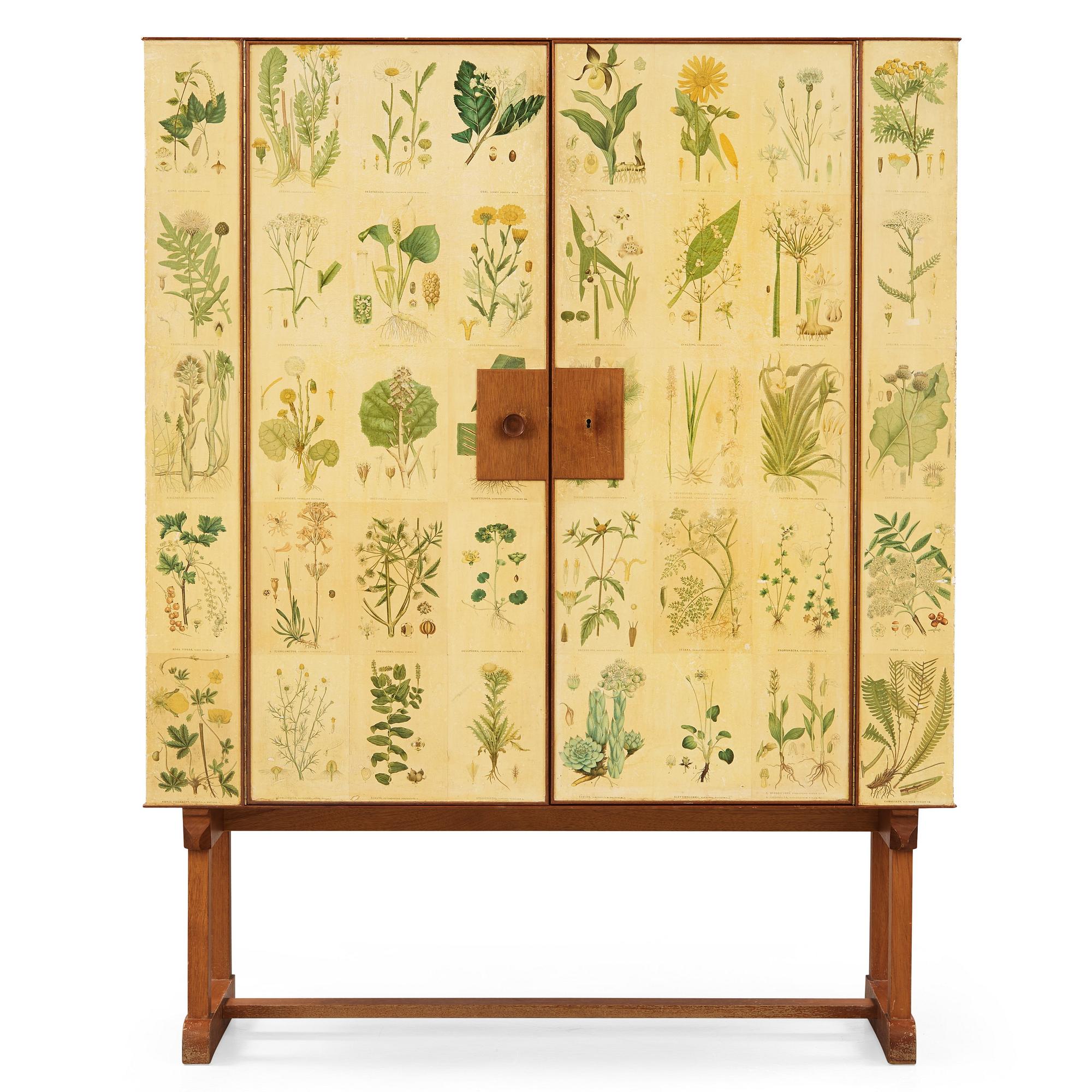 Josef Frank, skåp, "Flora", Firma Svenskt Tenn, modell 852, sannolikt 1950-60-tal.