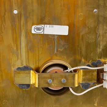 Hans-Agne Jakobsson, an 'Estrella V-258' brass and glass ceiling light, Markaryd, probably 1960's.