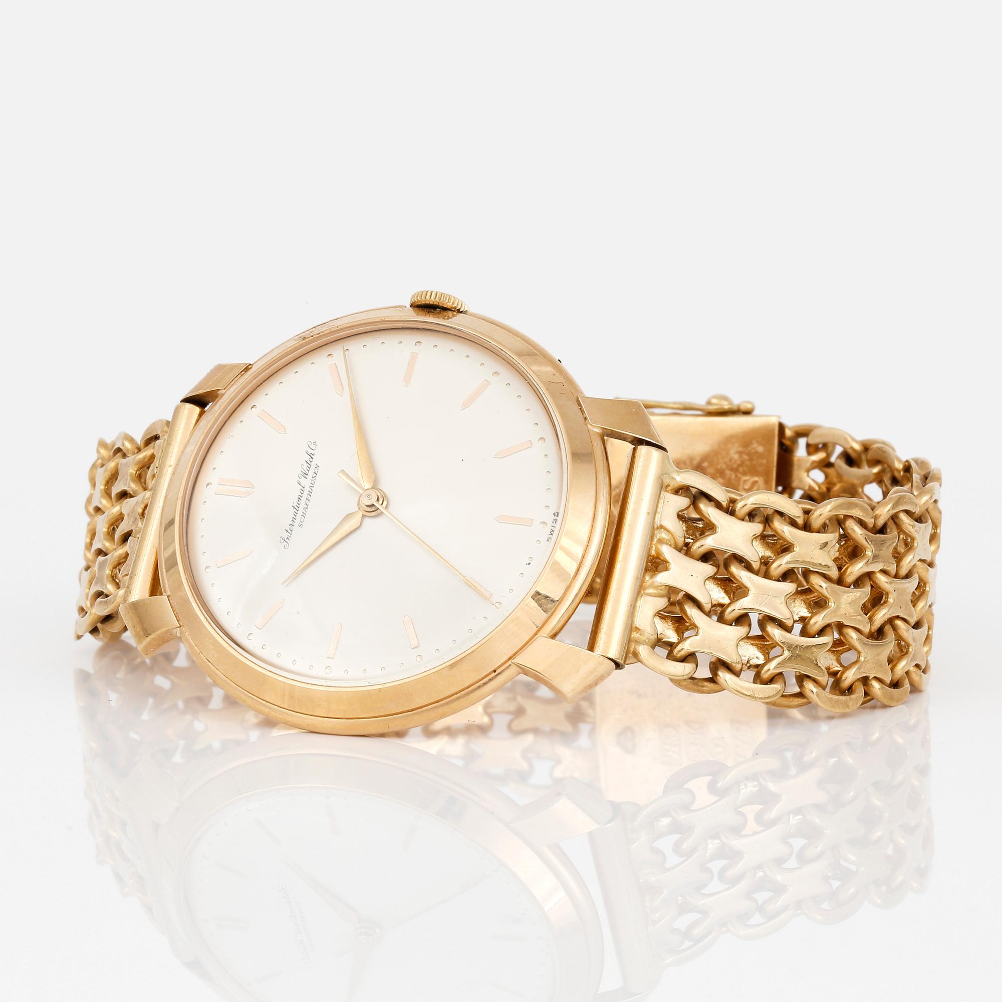 ARMBANDSUR, 18k guld, International Watch Company, IWC, Schaffhausen, 1960-tal, tot vikt ca 87,1 gram.