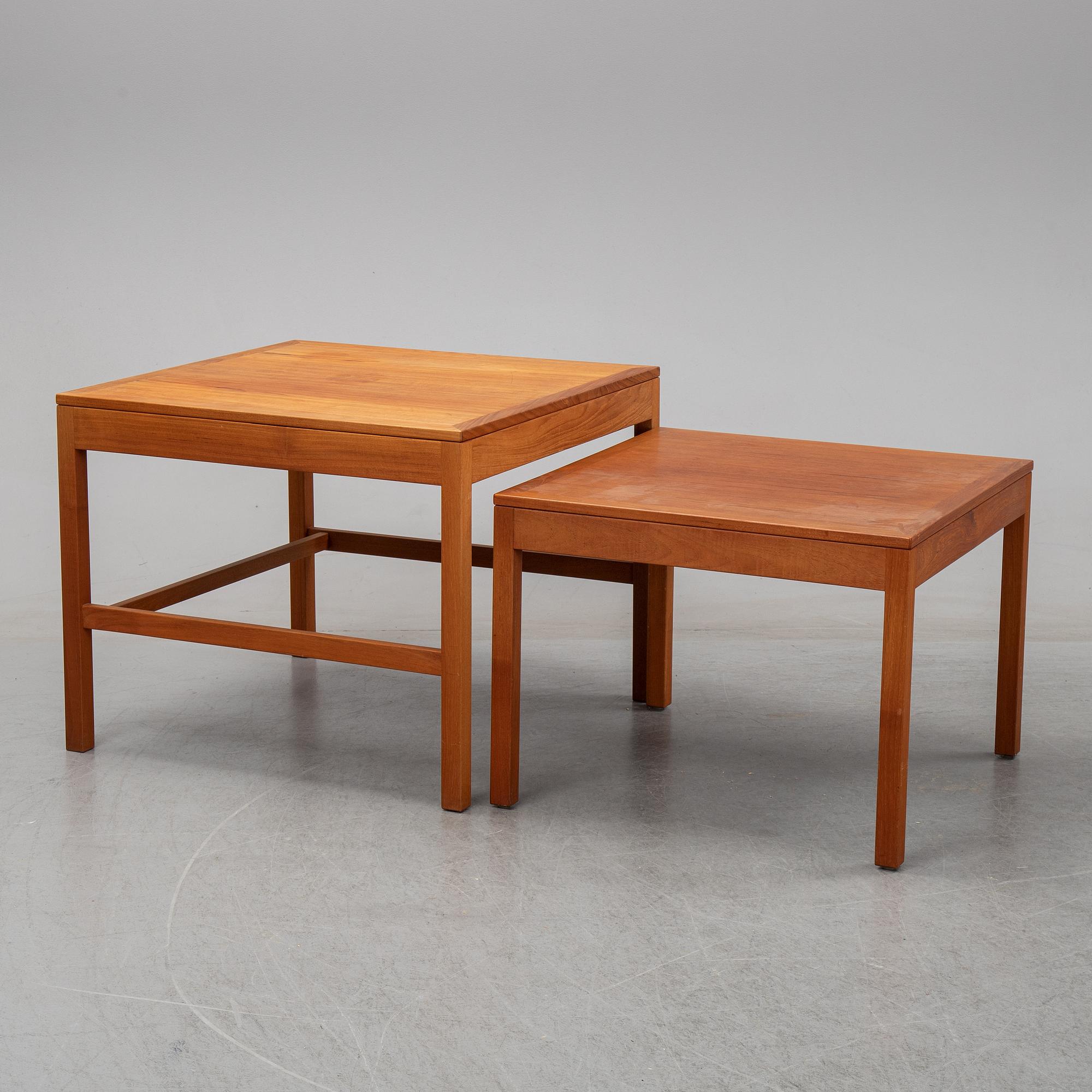 Børge Mogensen, a nest of teak tables medel 5377 from Fredericia Stolefabrik, Denmark, 1960's.