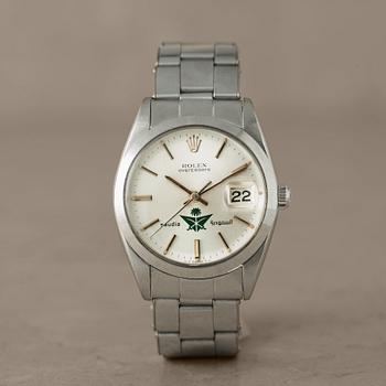 136. ROLEX, Oysterdate, "Saudia Air Line", wristwatch, 34 mm,