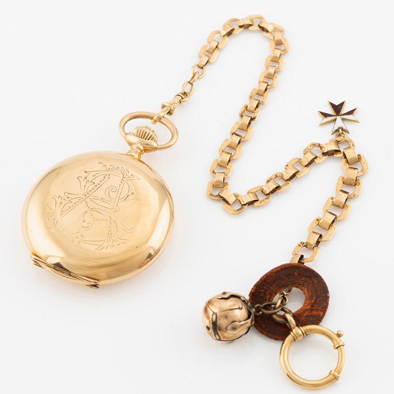 Halda, pocket watch, hunter-case, 52 mm.