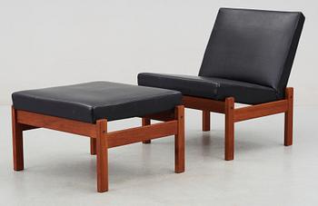 FÅTÖLJ samt FOTPALL, Yngve Ekström, Swedese. 1900-talets andra hälft.