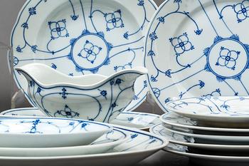 SERVISDELAR, porslin, 56 delar, bland annat "Copenhagen Pattern", Weimar, Germany.